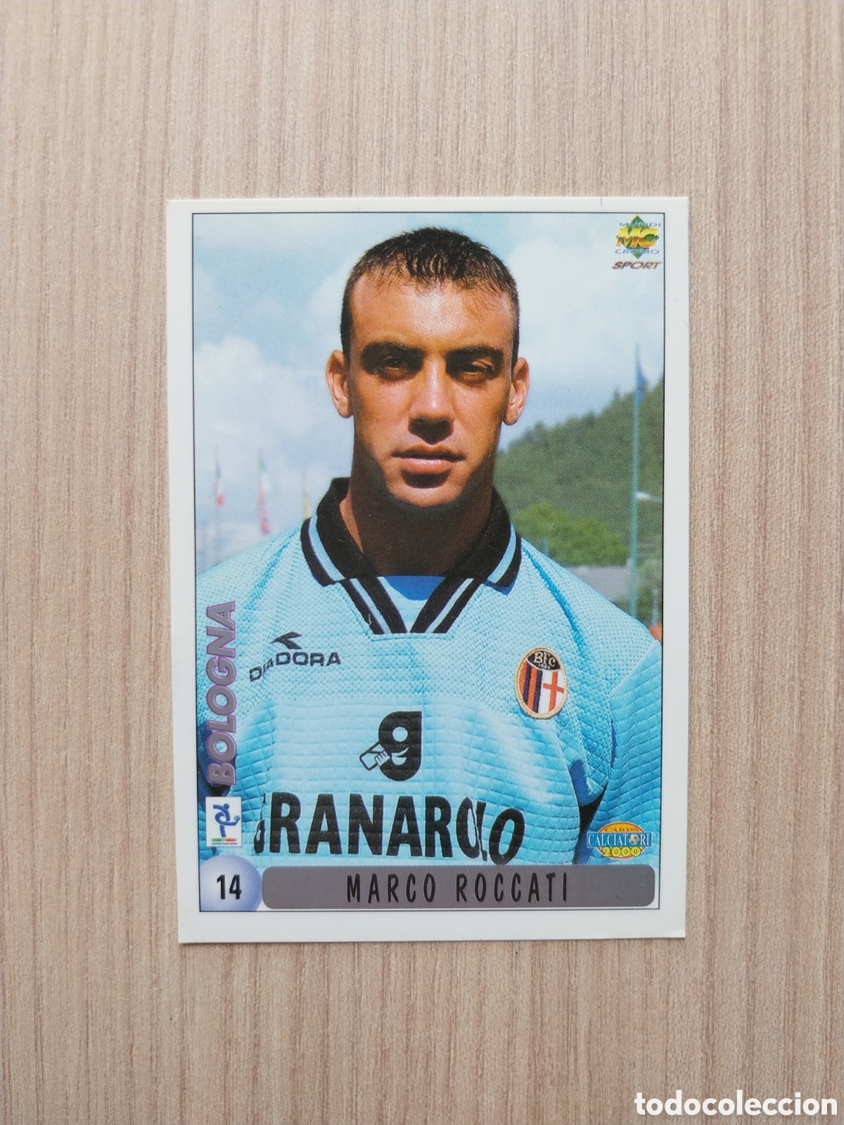 Cromos de F&uacute;tbol: MARCO ROCCATI JOHN MENSAH N&deg; 14 CALCIATORI 1999 2000 99 00 BOLOGNA MUNDICROMO ITALIA CARTA F&Uacute;TBOL