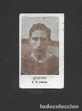 Cromos de F&uacute;tbol: JIMENO C.D JUPITER , CROMO ANTIGUO FUTBOL , CHOCOLATES KIK 1920 . NUNCA PEGADO