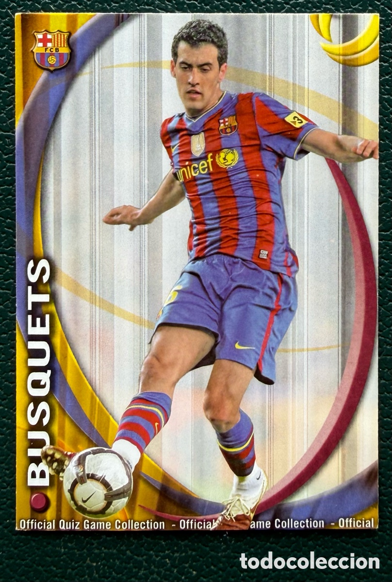 Cromos de F&uacute;tbol: 13 BUSQUETS FC BARCELONA FICHAS ALBUM MUNDICROMO 2010 2011 10 11