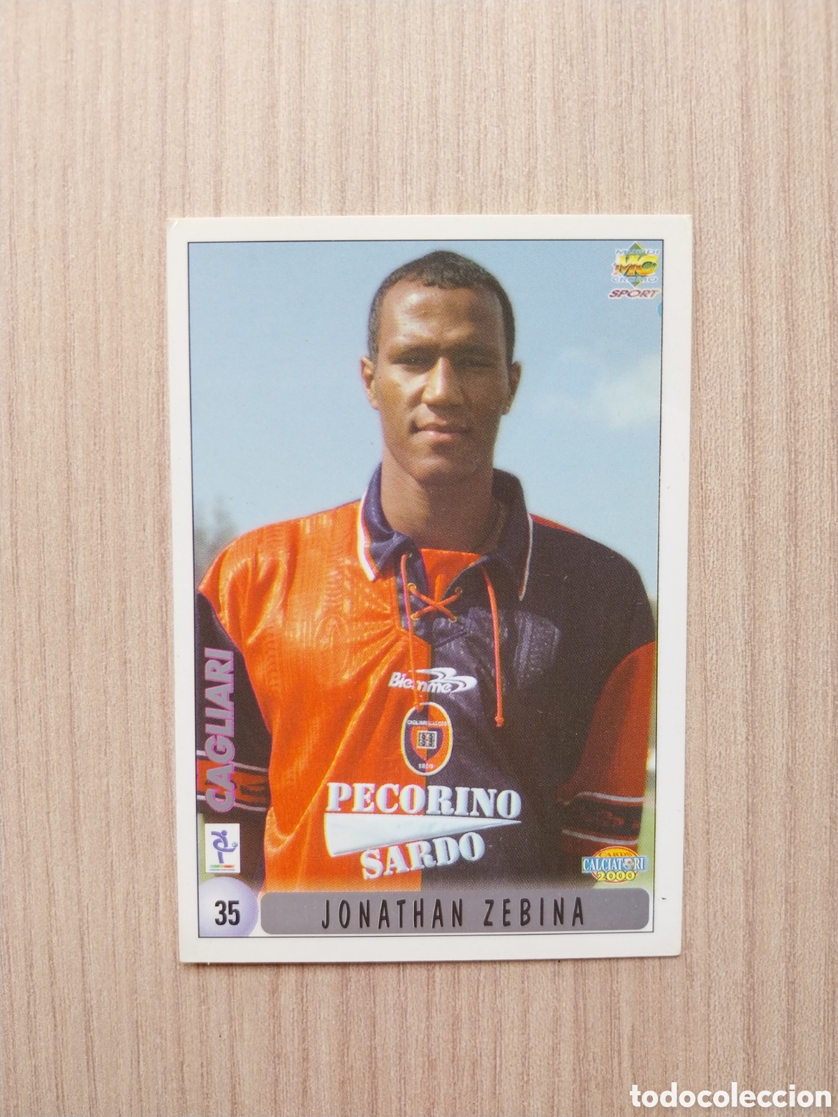 Figurine di Calcio: JONATHAN ZEBINA GIANLUCA GRASSADONIA N&deg;35 CALCIATORI 1999 2000 99 00 CAGLIARI MUNDICROMO ITALIA LIGA