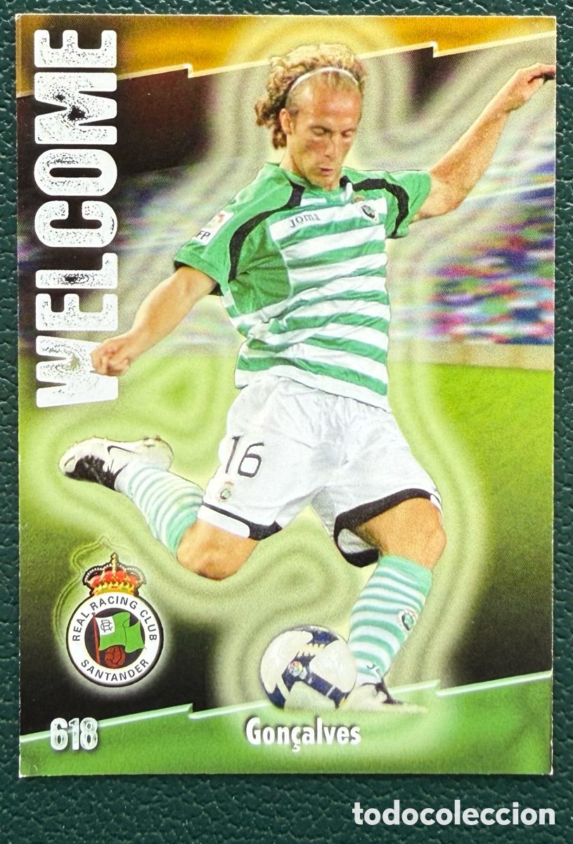 Cromos de Futebol: 618 GON&Ccedil;ALVES RACING DE SANTANDER WELCOME FICHAS ALBUM MUNDICROMO 2008 2009 08 09