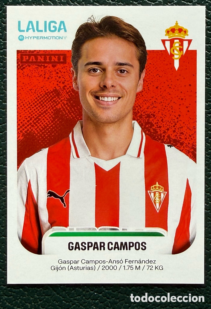 Cromos de F&uacute;tbol: 377 GASPAR CAMPOS SPORTING DE GIJON CROMOS ALBUM LA LIGA HYPERMOTION 2025 2026 25 26 PANINI
