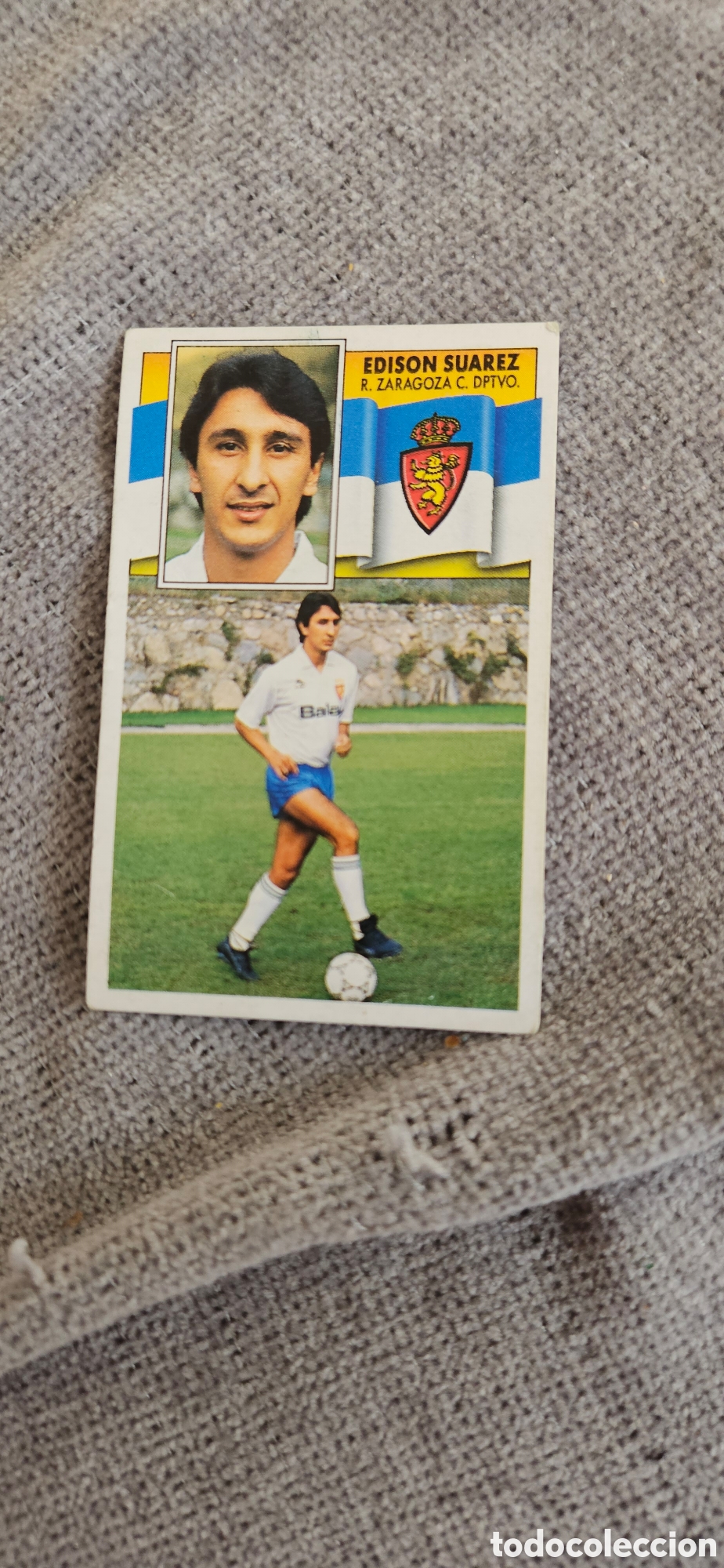 Cromos de F&uacute;tbol: Edison suarez fichaje 31 Zaragoza este 1990 1991 90 91