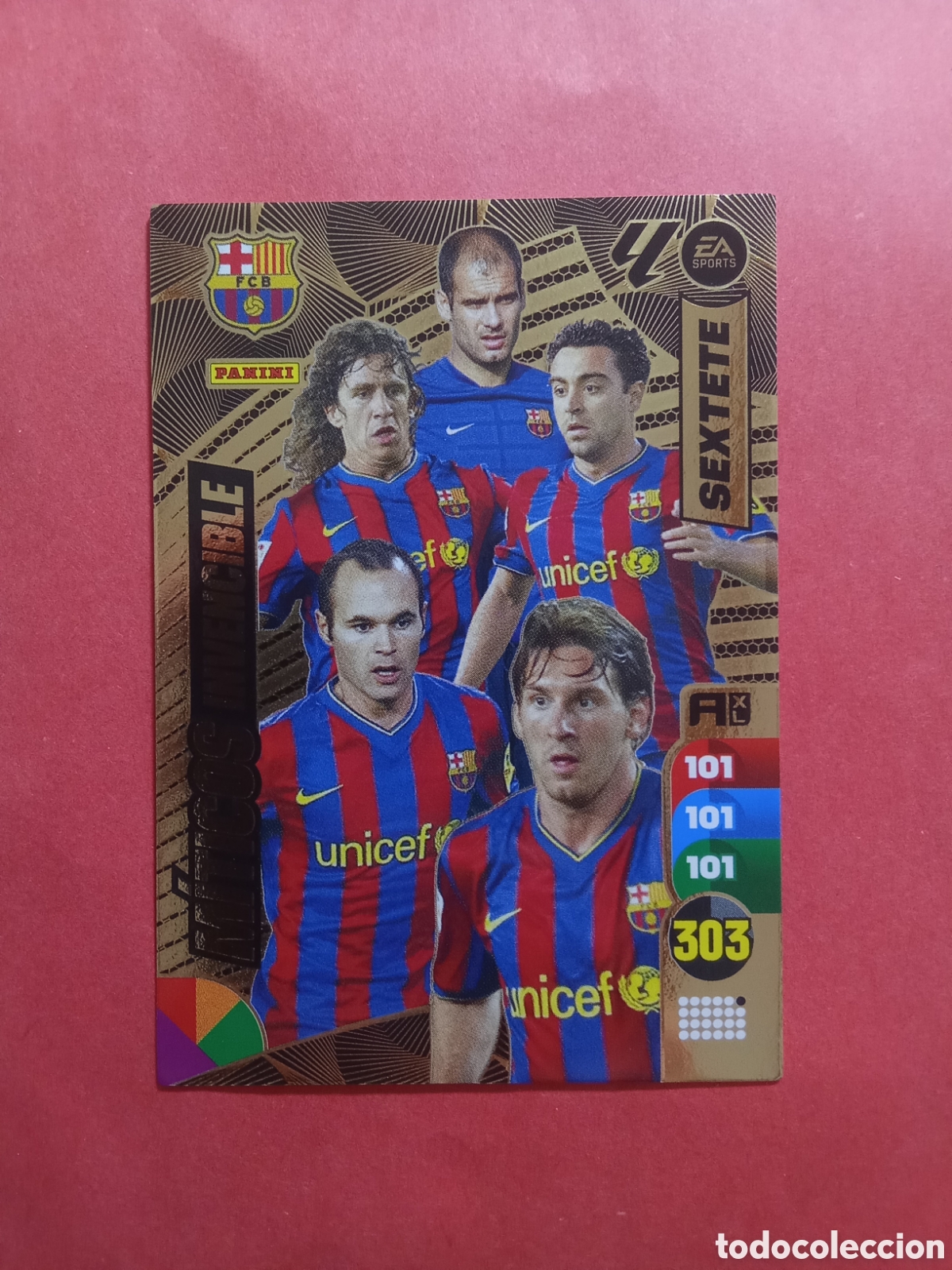 Cromos de F&uacute;tbol: CROMO MITICOS INVENCIBLE SEXTETE BARCELONA ADRENALYN 24-25 (VER FOTO)