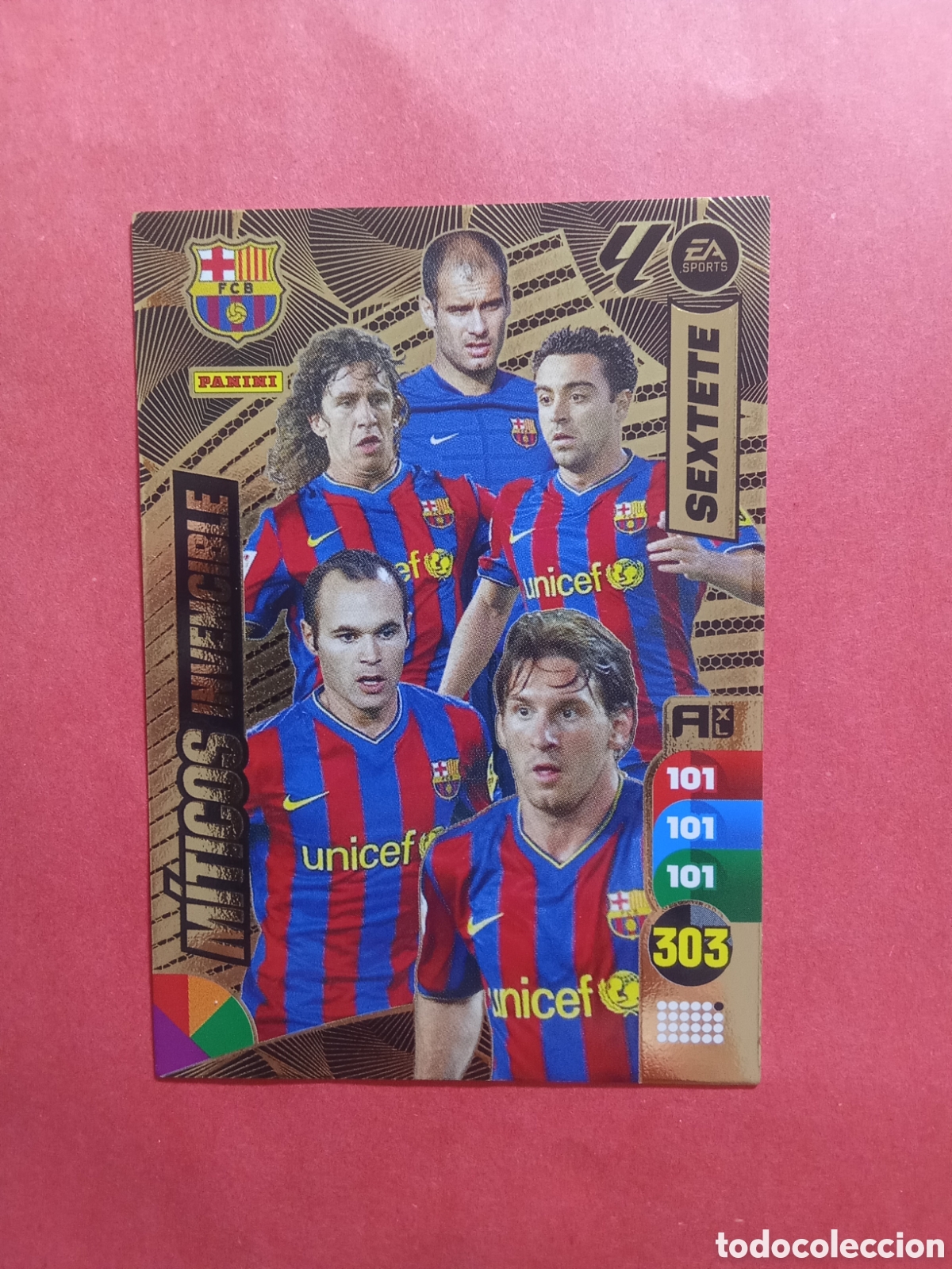 Cromos de F&uacute;tbol: CROMO MITICOS INVENCIBLE SEXTETE BARCELONA ADRENALYN 24-25 (VER FOTO)