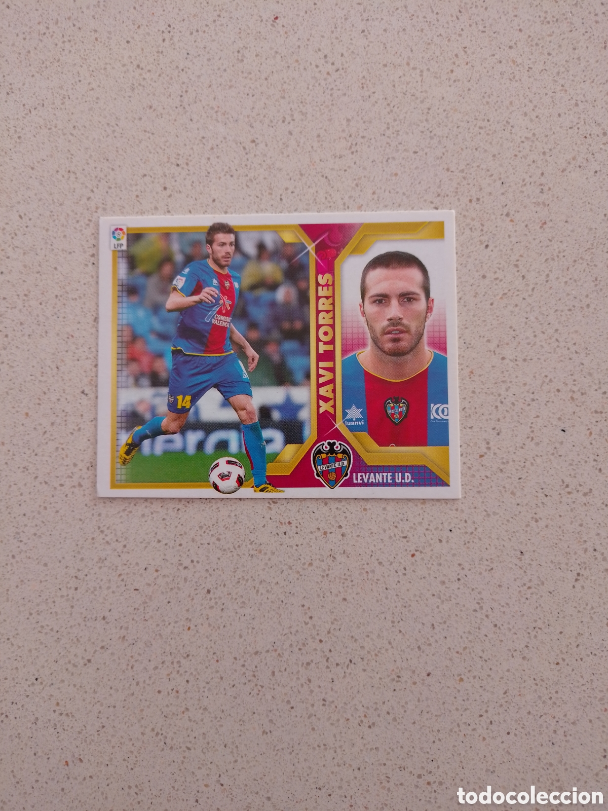 Cromos de F&uacute;tbol: CROMO N&Uacute;MERO 11 BIS COLOCA XAVI TORRES LEVANTE. LIGA ESTE 11/12. SEGUNDA EDICI&Oacute;N.