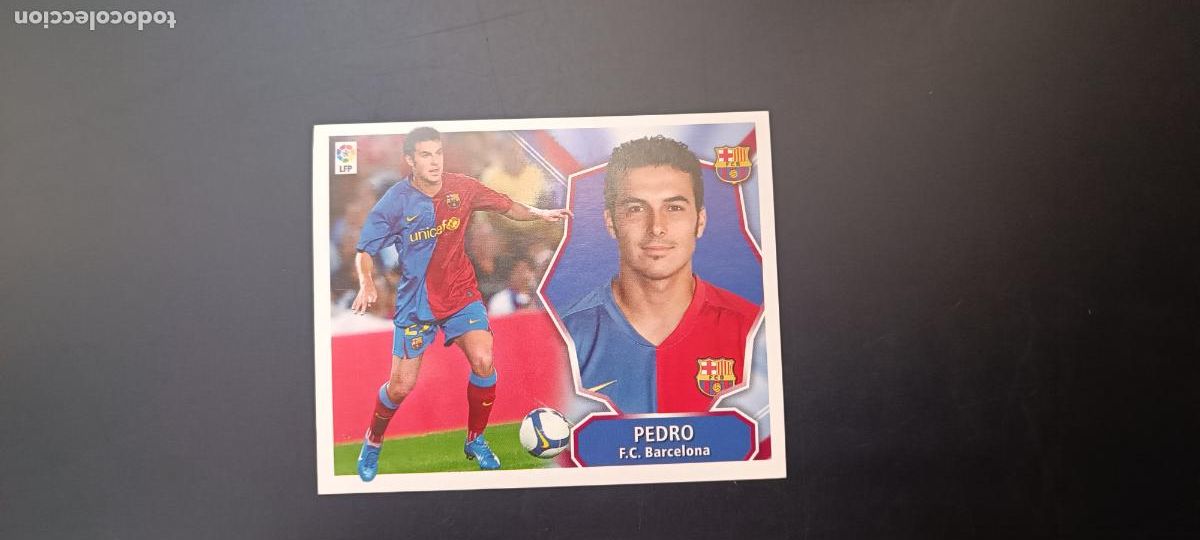 Fu&szlig;ball-Sticker: PEDRO F. C. BARCELONA COLOCA LIGA ESTE 2008 2009 08 09 NUNCA PEGADO SIN PEGAR