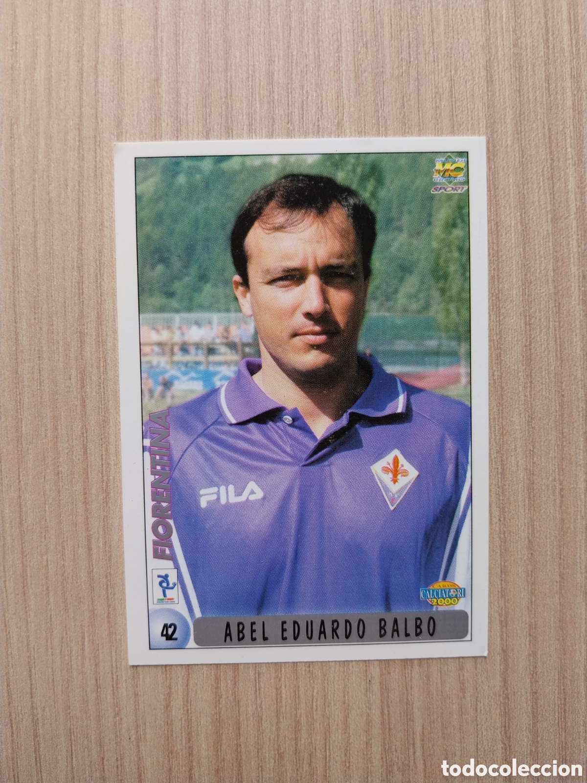 Cromos de F&uacute;tbol: ABEL EDUARDO BALBO ALESSANDRO PIERINI N&deg; 42 CALCIATORI 1999 2000 99 00 FIORENTINA MUNDICROMO ITALIA