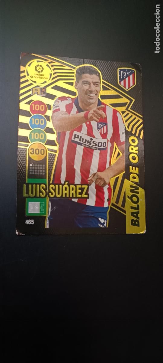 Cromos de F&uacute;tbol: LUIS SUAREZ ATLETICO MADRID 465 BALON DE ORO ADRENALYN XL LIGA 2020/21 20 21 PANINI