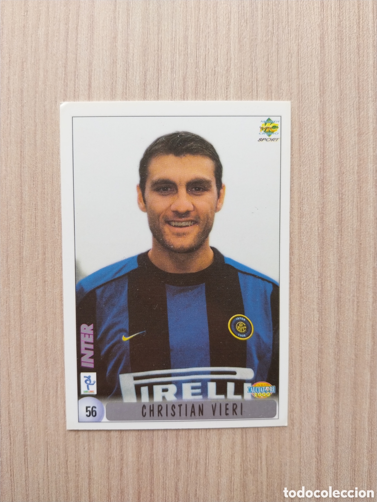 Cromos de F&uacute;tbol: CHRISTIAN VIERI LUIGI DI BIAGIO N&deg; 56 CALCIATORI 1999 2000 99 00 INTER DE MIL&Aacute;N MUNDICROMO ITALIA