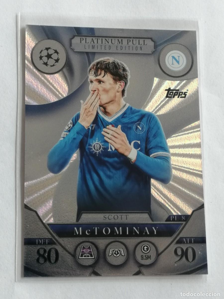 Cromos de F&uacute;tbol: TOPPS MATCH ATTAX 2025 2026 PL8 PL 8 PLATINUM PULL SCOTT MCTOMINAY ATTAX 26