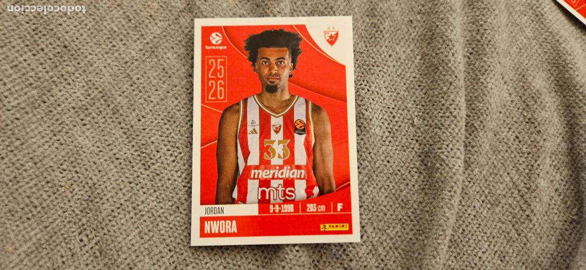 Figurine di Calcio: euroliga 105 nwora estrella roja euroleague 2025 2026 25 26 trading card
