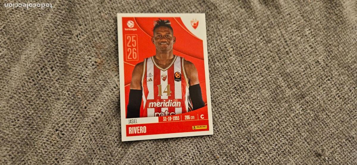 Figurine di Calcio: euroliga 109 rivero estrella roja euroleague 2025 2026 25 26 trading card