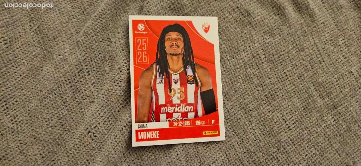 Figurine di Calcio: euroliga 107 moneke estrella roja euroleague 2025 2026 25 26 trading card
