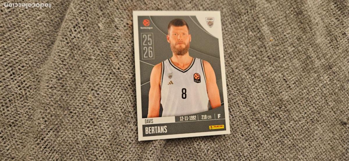 Figurine di Calcio: euroliga 123 bertans dubai euroleague 2025 2026 25 26 trading card