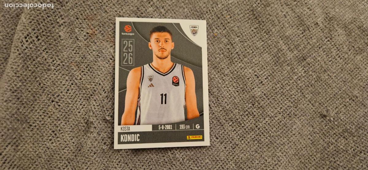 Figurine di Calcio: euroliga 117 kondic dubai euroleague 2025 2026 25 26 trading card