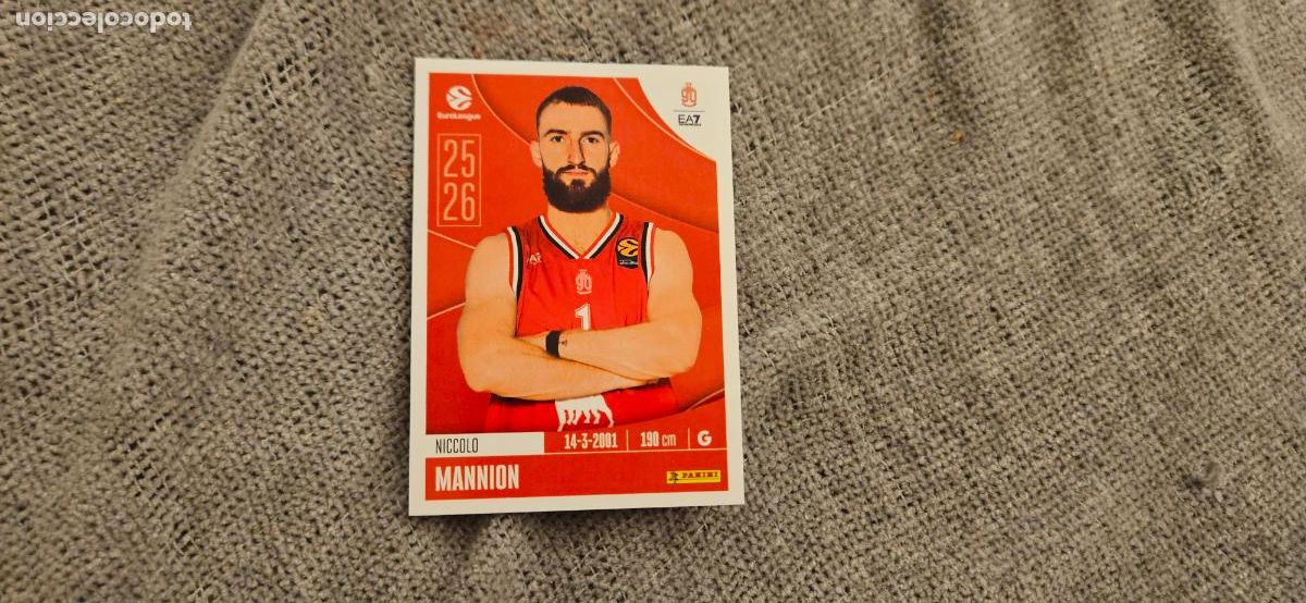 Figurine di Calcio: euroliga 131 mannion milano euroleague 2025 2026 25 26 trading card