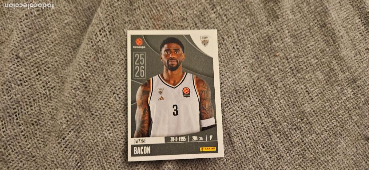 Figurine di Calcio: euroliga 121 bacon dubai euroleague 2025 2026 25 26 trading card