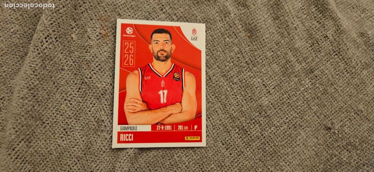 Figurine di Calcio: euroliga 139 ricci milano euroleague 2025 2026 25 26 trading card