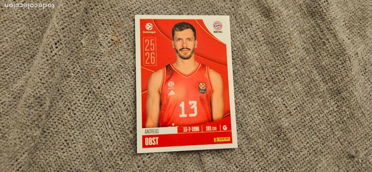 Cartes &agrave; collectionner de Football: euroliga 167 obst bayern munich euroleague 2025 2026 25 26 trading card