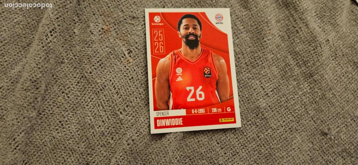 Fu&szlig;ball-Sticker: euroliga 170 dinwiddie bayern munich euroleague 2025 2026 25 26 trading card