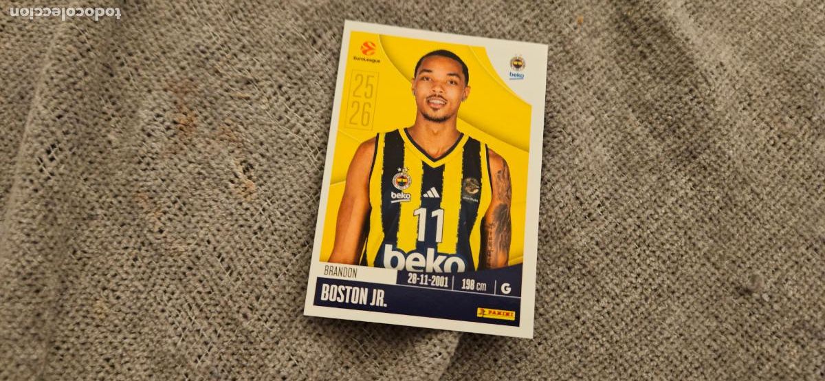 Fu&szlig;ball-Sticker: euroliga fenerbahce 186 baston jr euroleague 2025 2026 25 26 trading card