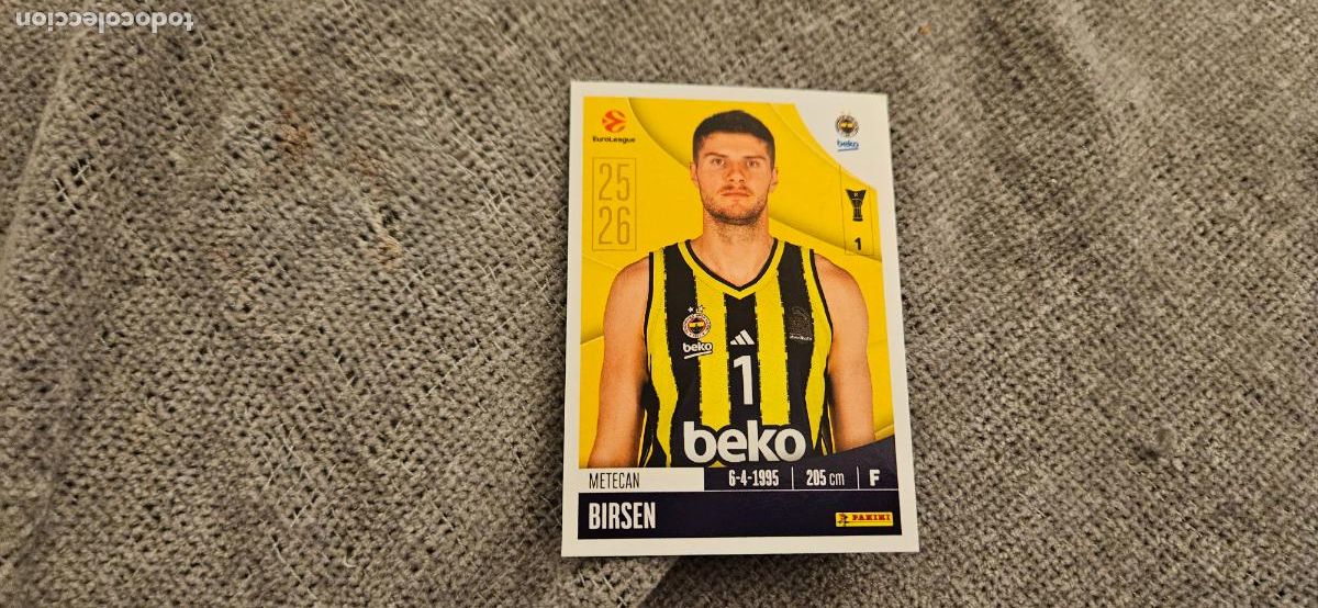Fu&szlig;ball-Sticker: euroliga fenerbahce 189 birsen euroleague 2025 2026 25 26 trading card
