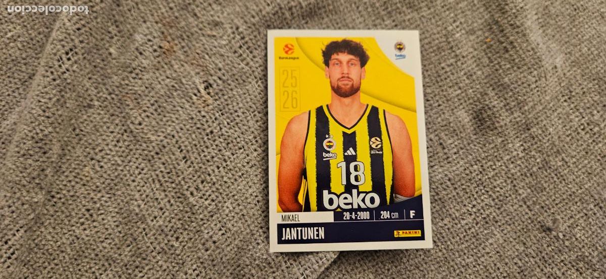 Fu&szlig;ball-Sticker: euroliga fenerbahce 193 jantunen euroleague 2025 2026 25 26 trading card