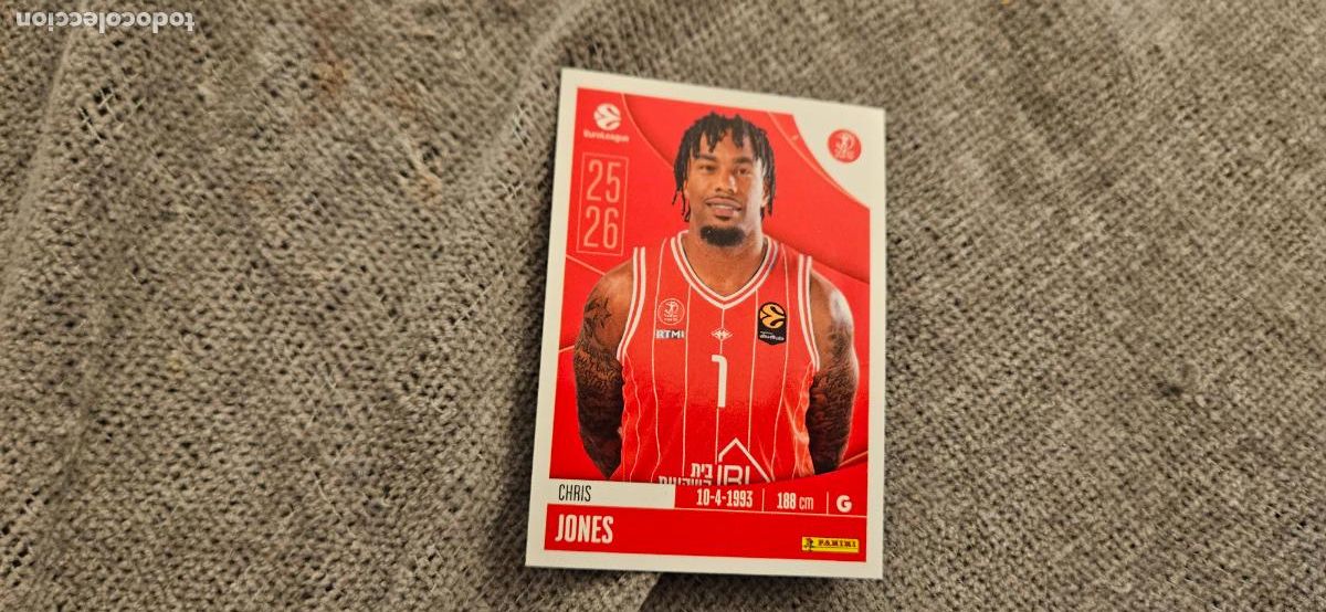 Fu&szlig;ball-Sticker: euroliga 199 jones hapoel tel aviv euroleague 2025 2026 25 26 trading card