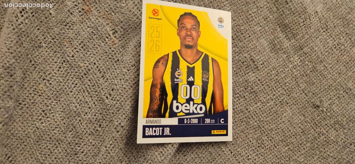 Fu&szlig;ball-Sticker: euroliga fenerbahce 195 bacon euroleague 2025 2026 25 26 trading card