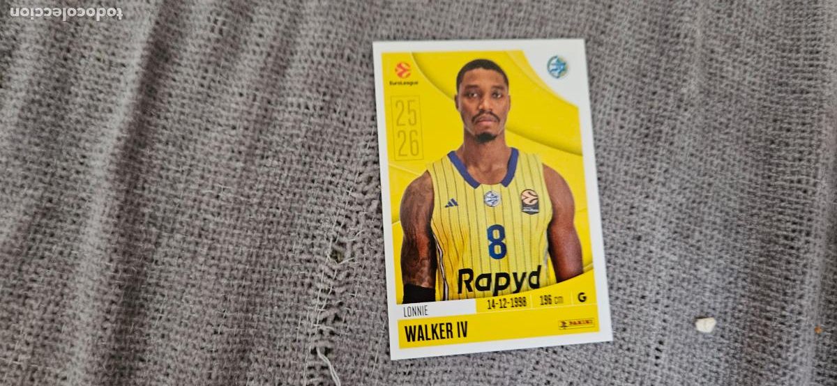 Fu&szlig;ball-Sticker: euroliga macabbi tel aviv 235 walker IV euroleague 2025 2026 25 26 trading card