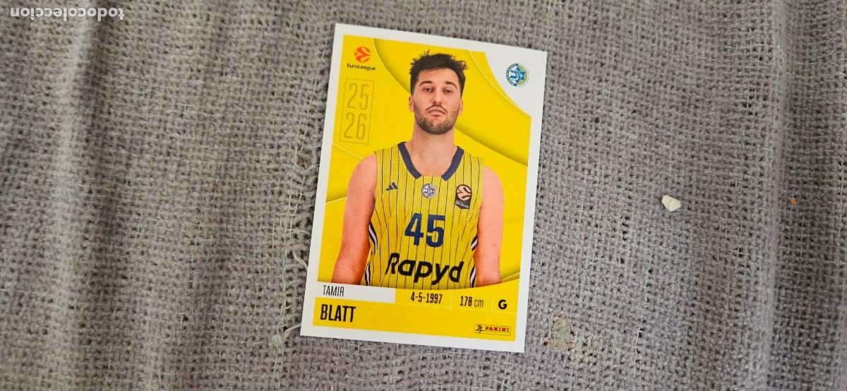 Fu&szlig;ball-Sticker: euroliga macabbi tel aviv 238 blatt euroleague 2025 2026 25 26 trading card