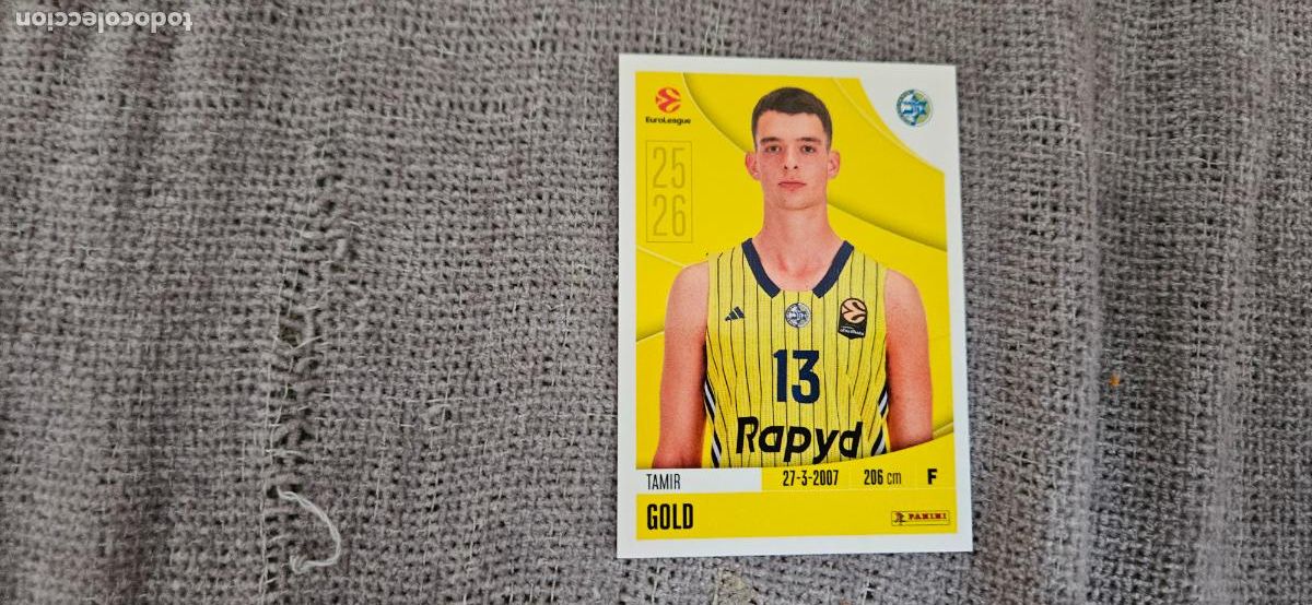 Fu&szlig;ball-Sticker: euroliga macabbi tel aviv 244 gold euroleague 2025 2026 25 26 trading card