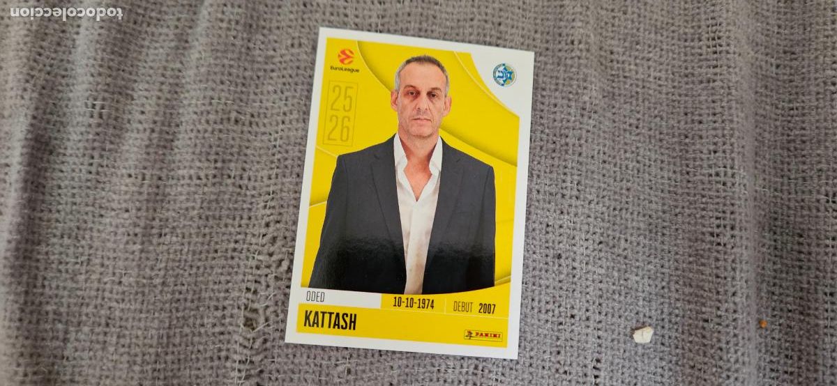 Cromos de F&uacute;tbol: euroliga macabbi tel aviv 232 kattash euroleague 2025 2026 25 26 trading card