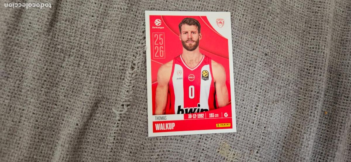 Cromos de F&uacute;tbol: euroliga olympiakos 250 walkup euroleague 2025 2026 25 26 trading card