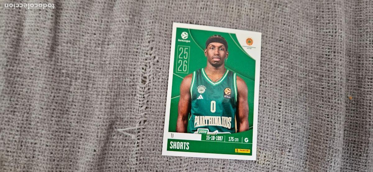 Cromos de F&uacute;tbol: euroliga panathinaikos 267 shorts euroleague 2025 2026 25 26 trading card