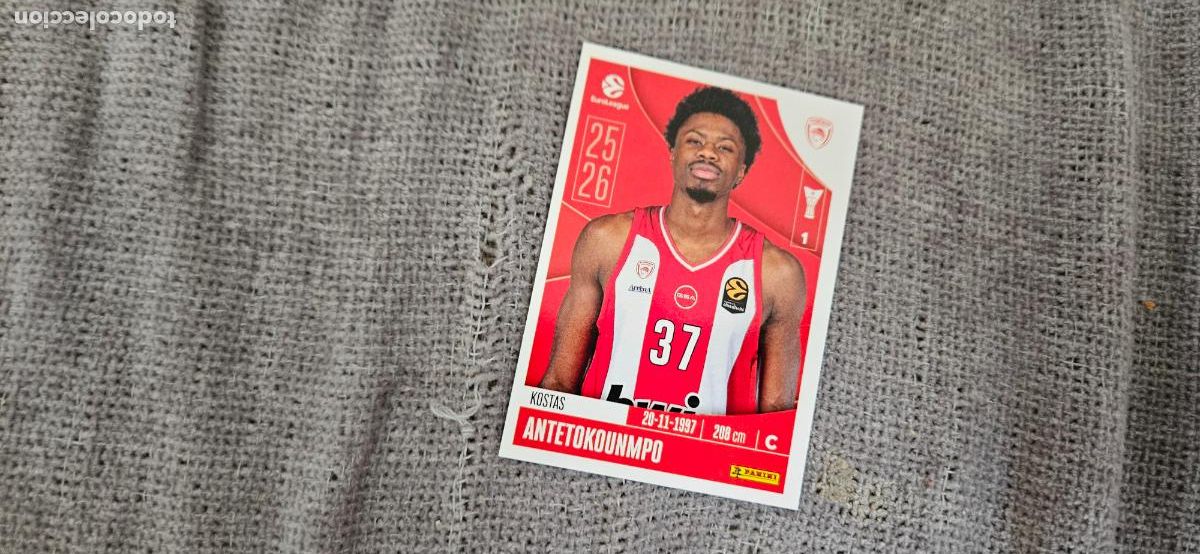 Cromos de F&uacute;tbol: euroliga olympiakos 263 antetokoumpo euroleague 2025 2026 25 26 trading card