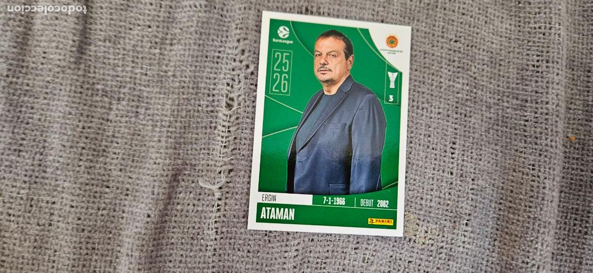 Cromos de F&uacute;tbol: euroliga panathinaikos 266 ataman euroleague 2025 2026 25 26 trading card