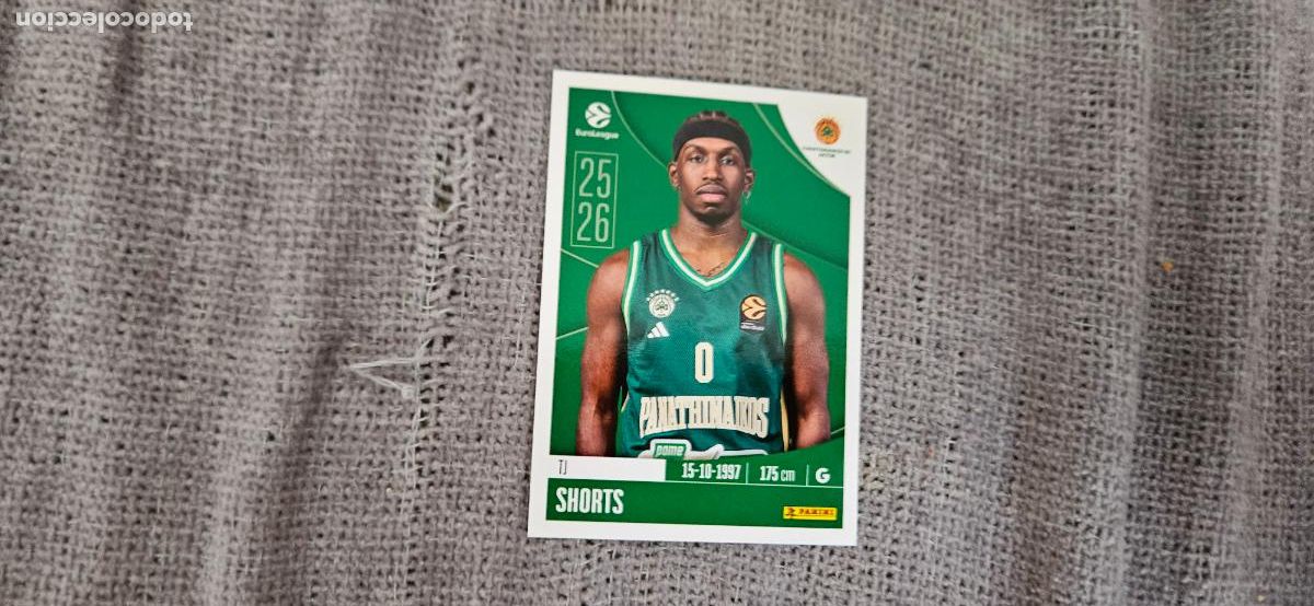 Cromos de F&uacute;tbol: euroliga panathinaikos 267 shorts euroleague 2025 2026 25 26 trading card