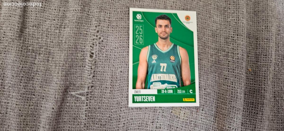 Cromos de F&uacute;tbol: euroliga panathinaikos 281 yurtseven euroleague 2025 2026 25 26 trading card