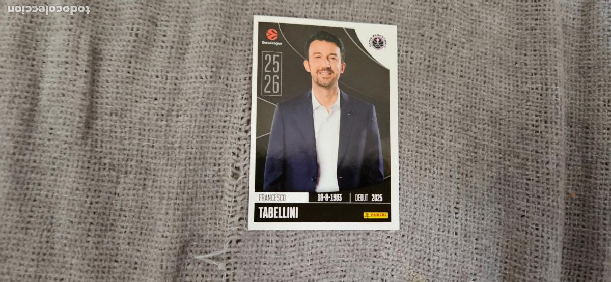 Cromos de F&uacute;tbol: euroliga paris tabellini 283 euroleague 2025 2026 25 26 trading card