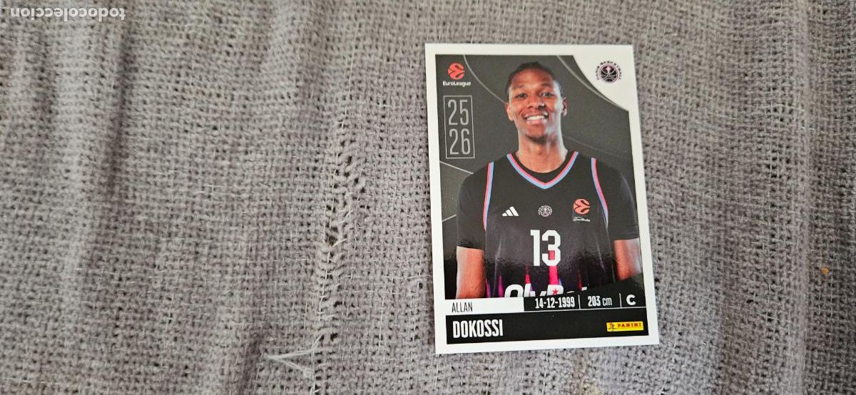 Cromos de F&uacute;tbol: euroliga paris 295 dokossi euroleague 2025 2026 25 26 trading card