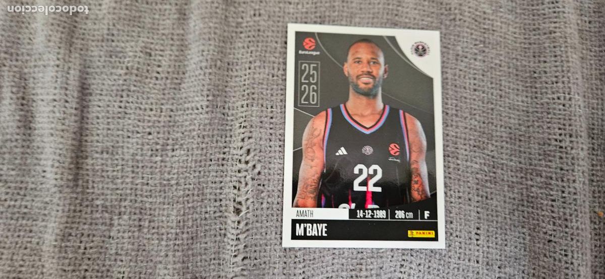 Cromos de F&uacute;tbol: euroliga paris 292 mbaye euroleague 2025 2026 25 26 trading card