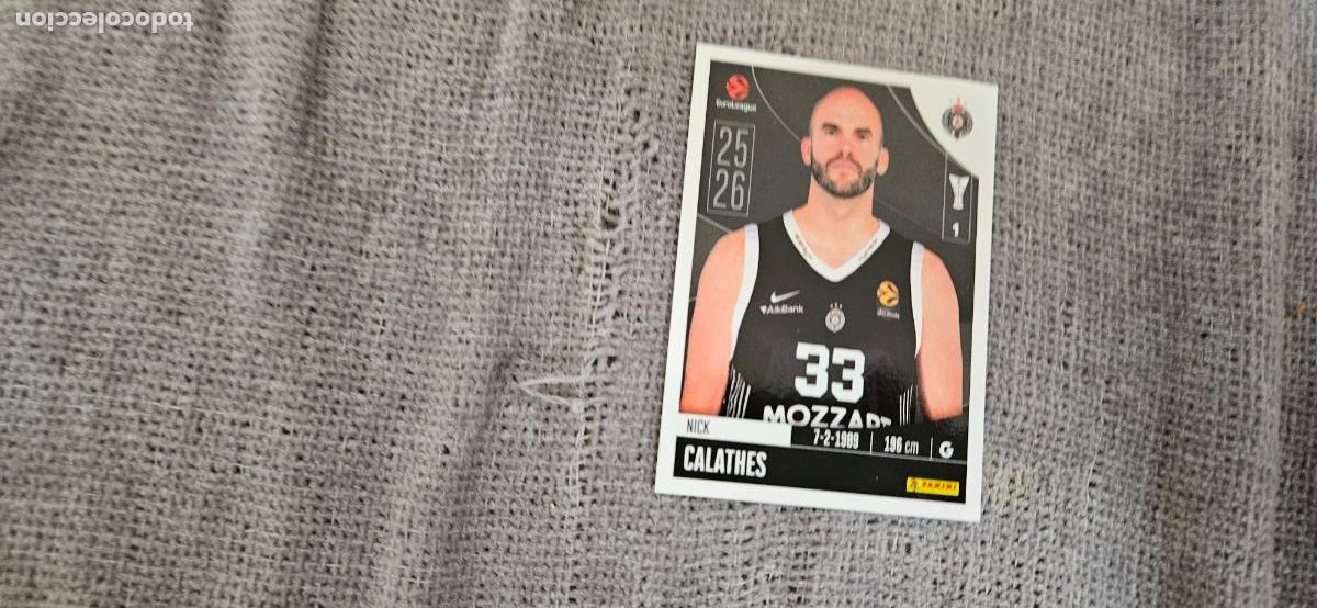 Cromos de F&uacute;tbol: euroliga partizan 304 calathes euroleague 2025 2026 25 26 trading card