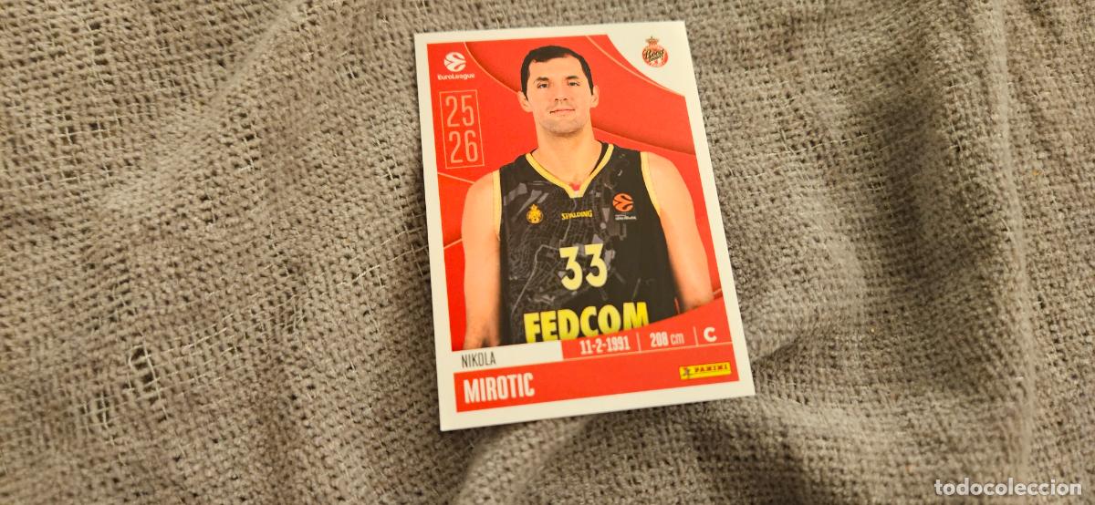 Figurine di Calcio: euroliga 75 mirotic monaco euroleague 2025 2026 25 26 trading card
