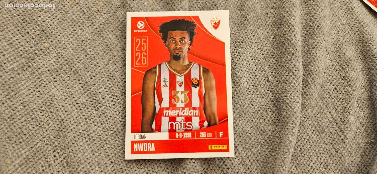 Figurine di Calcio: euroliga 105 nwora estrella roja euroleague 2025 2026 25 26 trading card