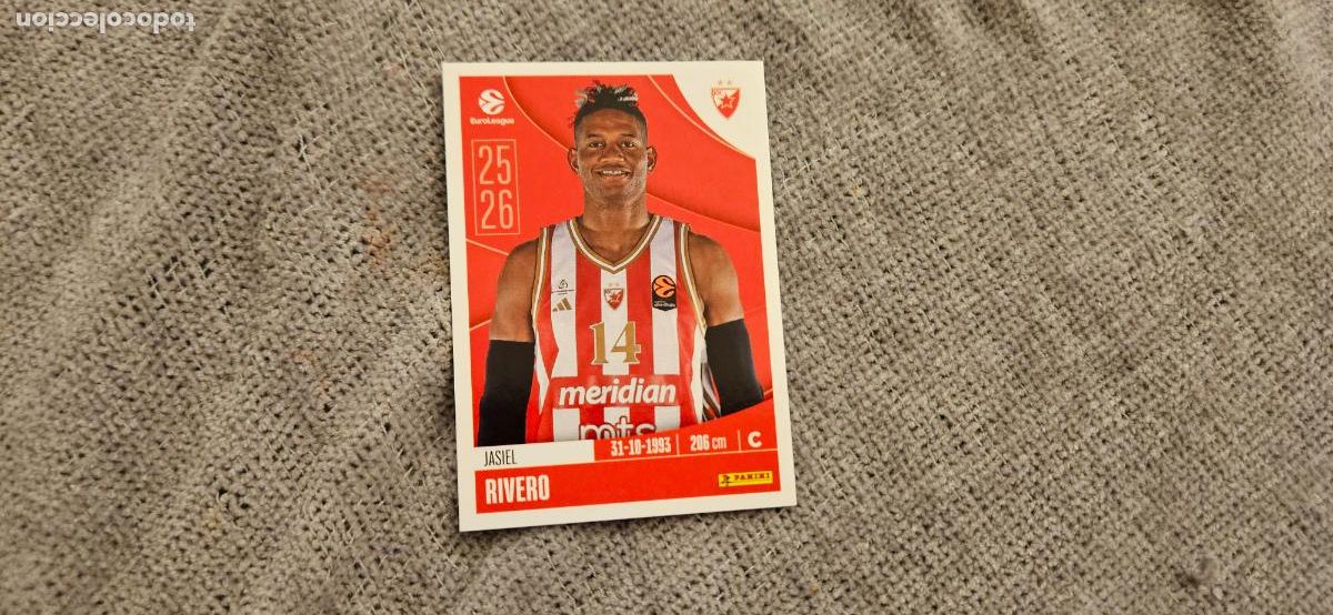 Figurine di Calcio: euroliga 109 rivero estrella roja euroleague 2025 2026 25 26 trading card