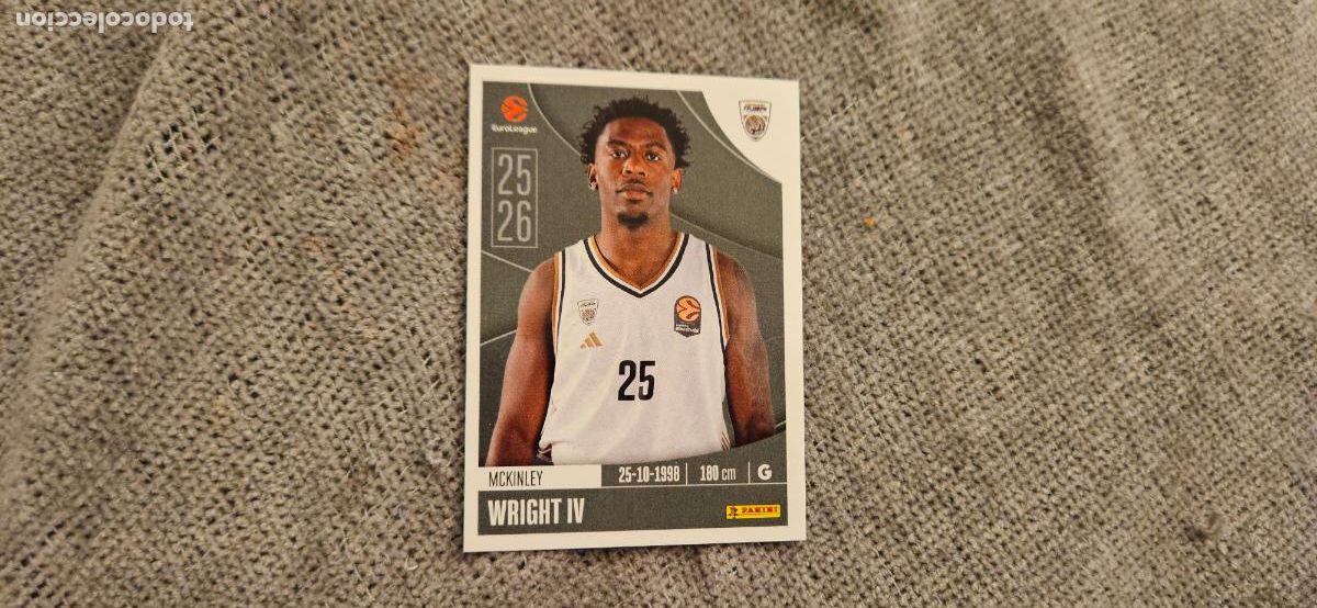 Figurine di Calcio: euroliga 119 wright IV dubai euroleague 2025 2026 25 26 trading card