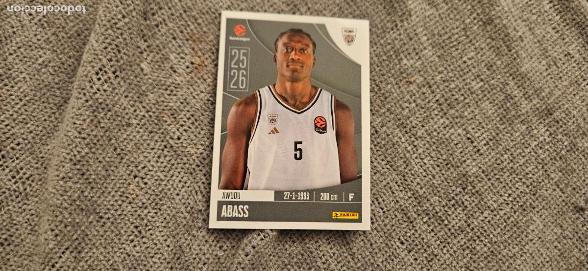 Figurine di Calcio: euroliga 122 abass dubai euroleague 2025 2026 25 26 trading card
