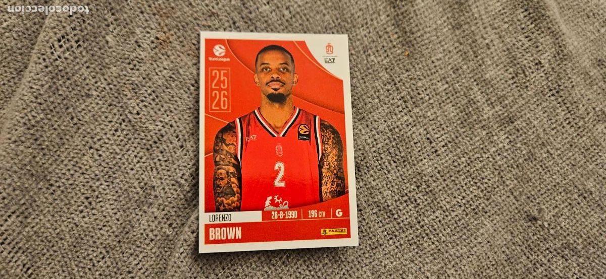 Figurine di Calcio: euroliga 132 brown milano euroleague 2025 2026 25 26 trading card